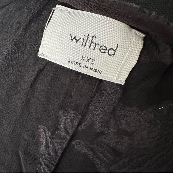 XXS Aritzia WILFRED FREE Augustine Cropped Peplum Semi Sheer Blouse - Picture 7 of 9